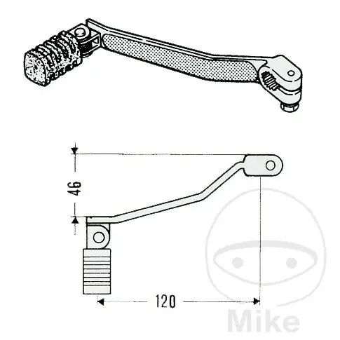 Levier de changement de vitesse Pédale de changement de vitesse pour Yamaha XT XV 500 600 # 1976-1990 Kostenfreie Lieferung