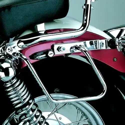 Par de soportes para maletas traseras cromadas para Yamaha XV 535 Virago # 1988-1998 Neue Ware