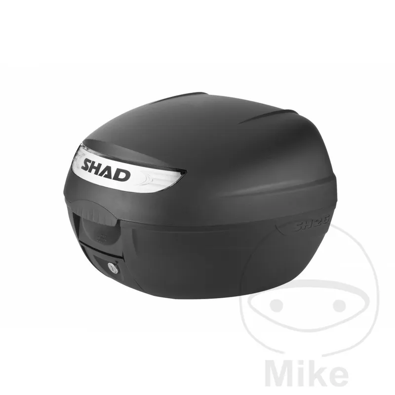 Topcase negro de 26 litros SHAD SH26 con placa de transporte Kracherpreis
