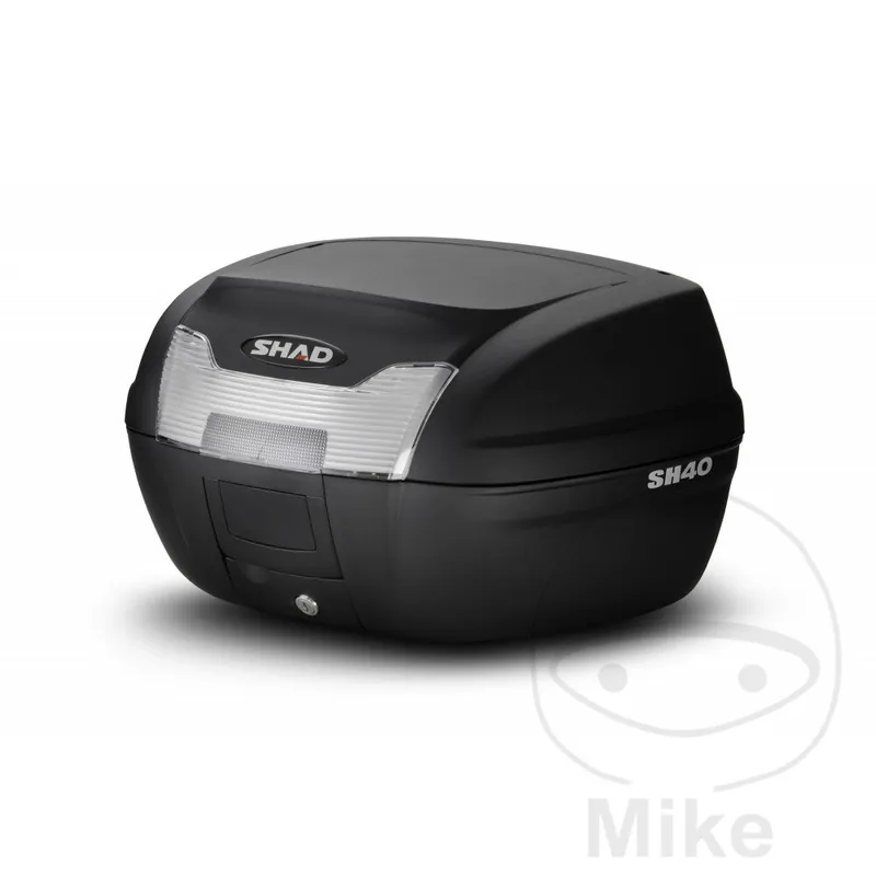 Topcase negro de 40 litros SHAD SH40 con placa de transporte Abverkauf