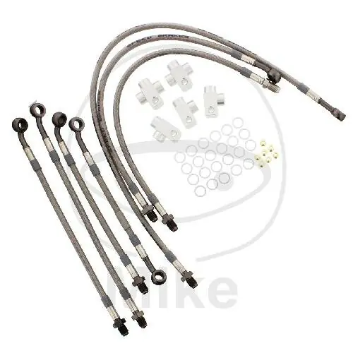 Markenprodukt Tubo flessibile del freno in acciaio intrecciato kit 7 pezzi per Honda CBR 1000 F 93-00