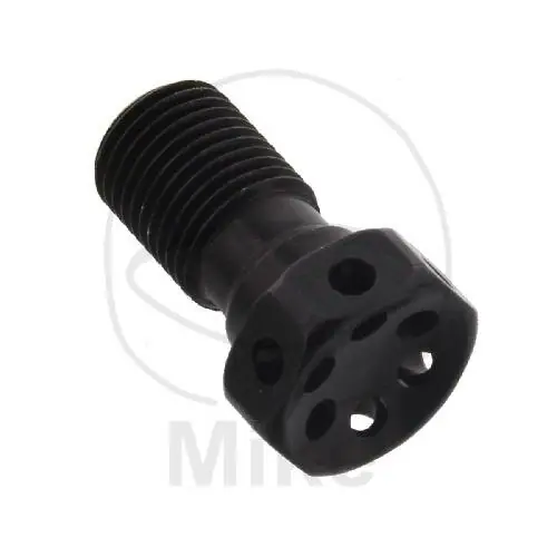 Neue Kollektion Hohlschraube einfach M10 x 1,00 Aluminium Racing schwarz