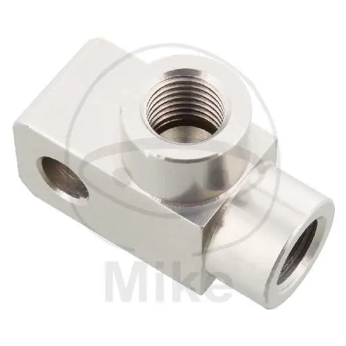 Kostenfreie Lieferung Distributeur 2 voies vissé coudé type 832 3/8 UNF argent