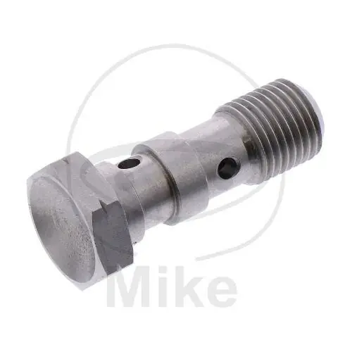 Banjo bolt double M 10 x 1.00 stainless steel silver Echt