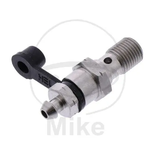 Boulon banjo simple M10 x 1,00 en acier inoxydable avec tétine de reniflard Preisknaller