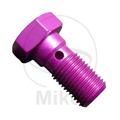 Hohlschraube einfach M10 x 1,00 Aluminium violett Neue Kollektion